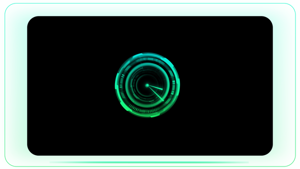 Neon Green HUD Tech Clock with Fast-Moving Time