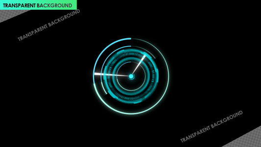 Neon Green HUD Tech Clock with Fast Time Movement - Quickate Motion