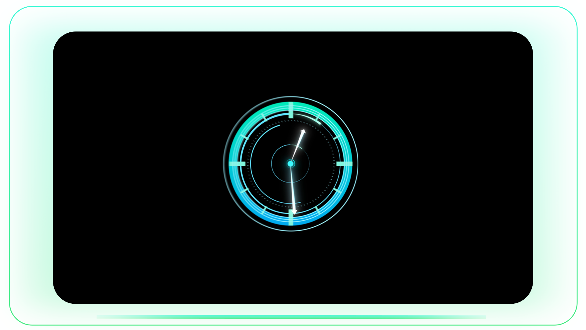 Neon Green Tech Clock HUD Circular Interface – Quickate Motion