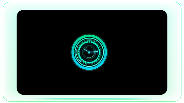 Neon Green Tech Clock with Fast-Moving HUD Interface