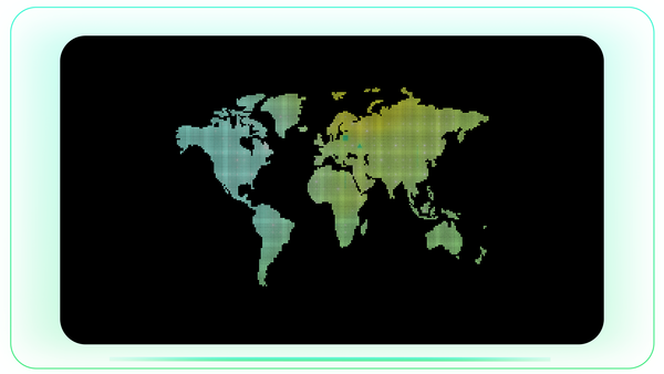 World Map Dotted Radial Blur Reveal