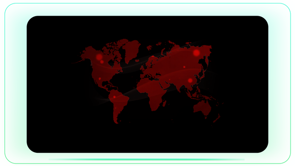 Global Crisis Red Alert World Map with Ripple Effect