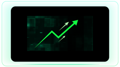 Green Upward Arrow Loop for Infographics