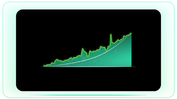 Rising Bar Graph with Fill and Climbing Line Chart