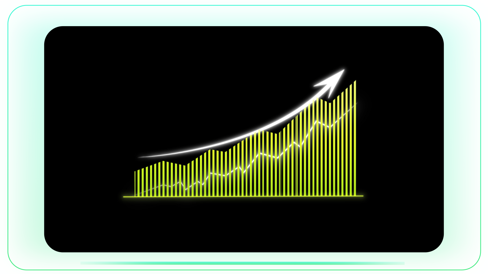 Green Line Climbing Bar Graph with Rising Axis Points – Quickate Motion