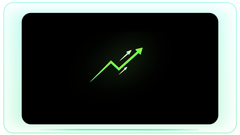 Green Upward Arrow Loop for Infographics and Charts