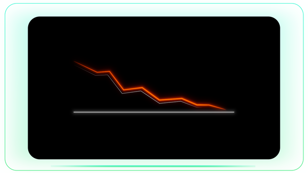 Declining Line Chart in Red Illustrating Financial Loss