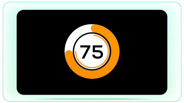 75% Orange and White Pie Chart Infographic