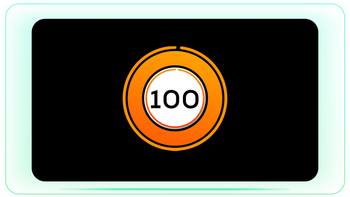 Orange and White 100% Pie Chart Infographic