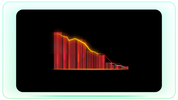 Declining Bar and Line Chart Infographic