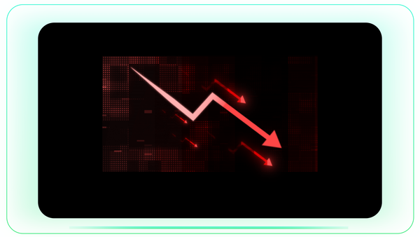 Fast Red Downward Loop Arrow for Infographics