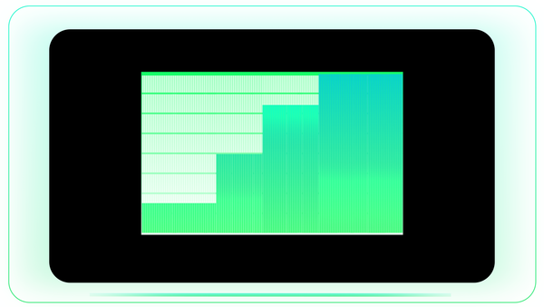 Green Rising Block Type Graph Growth Chart Element