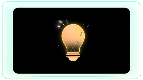 Orange Spark Bulb Reveal with Gradient Visibility