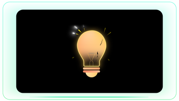 Orange Spark Bulb Reveal with Gradient Visibility