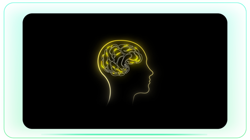 Brain Activity with Neural Signals and Dopamine Illustration