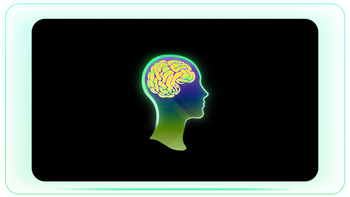Brain Activity Illustration with Moving Neural Signals and Dopamine Reaction