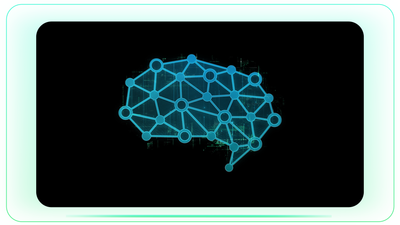 Technological Brain Illustration in Digital Tech Design