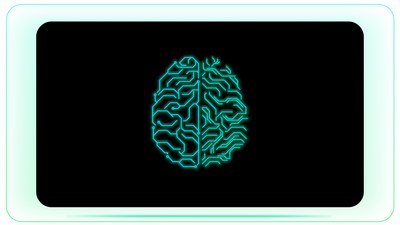Brain Top View with Network and Signals