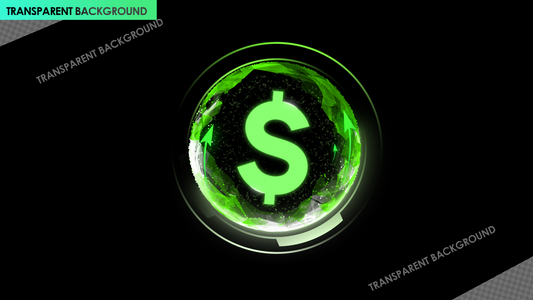 Neon Dollar Reveal with Global Influence and Rising Green Arrow