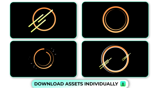 Circle Popup Elements with Lines for Explainer Essentials
