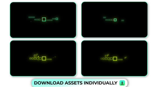 Yellow Tech Pixel Movement Effects in Linear and Varied Forms