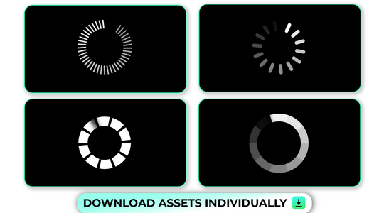 Circular Shape Loading Animation with Buffer Circle Line Types