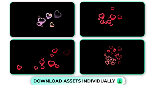 Heart Element Popups and Flying Love Icons