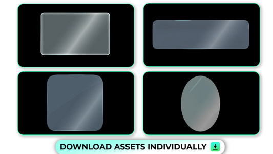 Glass Light Wipe Animation Reveal with Circle, Rectangle, and Ellipse Shapes