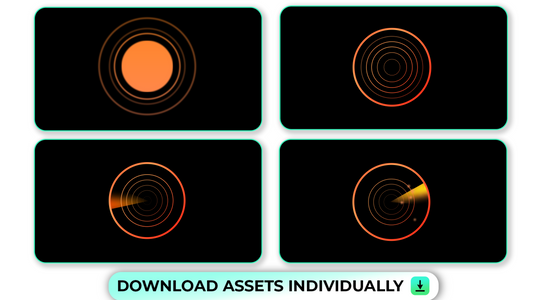 Radar Circle Orange Scan Circular Pattern