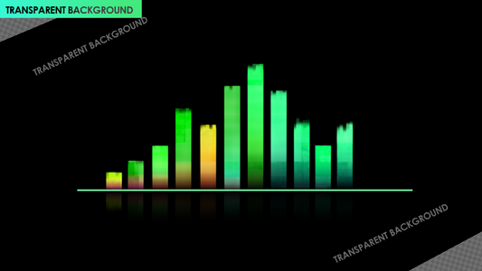 Graph Up Digital Textured Glitch Edges Bar Graph