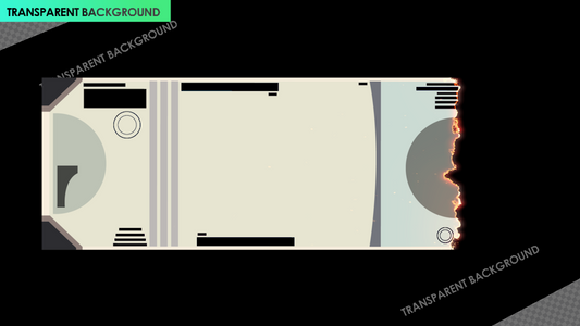 Currency Note Burning with Fire Animation