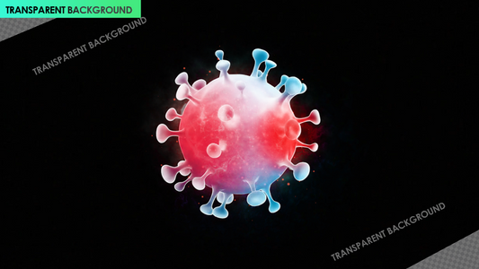 Rotating Red and Blue Virus with Realistic Mucus Flow