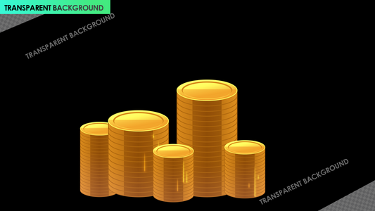 Stacked Gold and Dark Yellow Coins