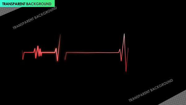 Red Heart Rate ECG Wave Loop