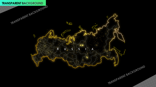 Russia Golden Map Reveal Dark Theme