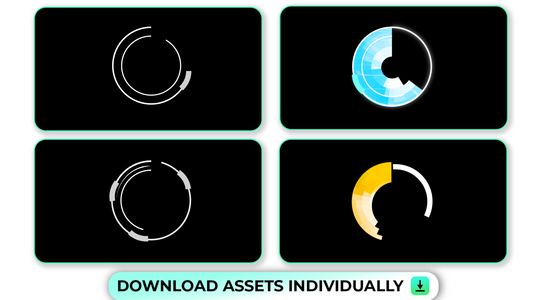 Futuristic HUD Circle Loading and Looping Shape Elements