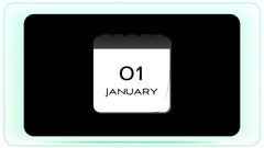 12 Months Calendar Flip