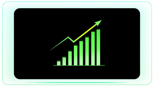 Rising Bar Graph stock footage visual