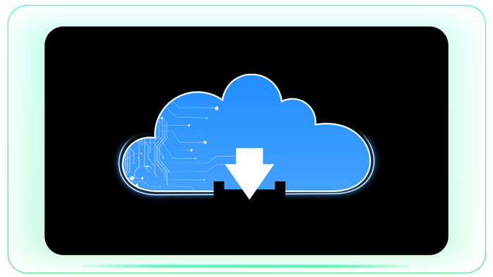 Cloud Storage Download Technology stock footage visual