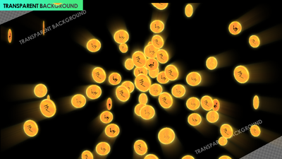 Indian Rupee Coin Burst Explosion