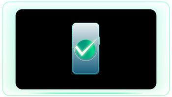 Tick Badge on Mobile UI for Money and Tech