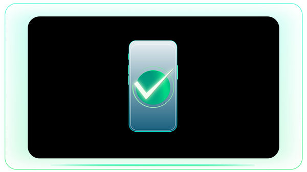 Tick Badge on Mobile UI for Money and Tech