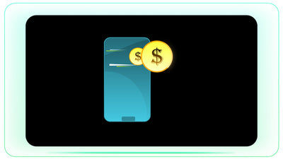 Dollar Coins Movement in Digital UI
