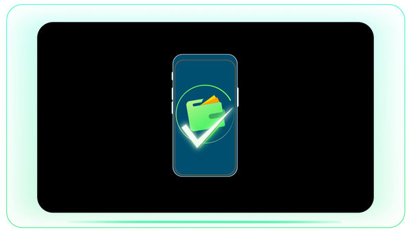 Mobile Payment Success Tick with Wallet Popup