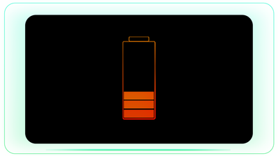 Blinking Red Battery Low Warning
