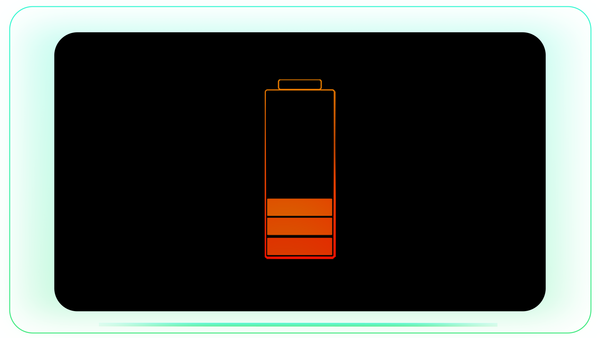 Blinking Red Battery Low Warning