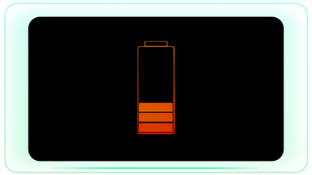 Blinking Red Battery Low Warning