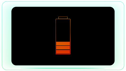 Blinking Red Battery Low Warning stock footage visual