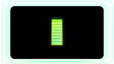 Battery Full Green Gradient Fillup