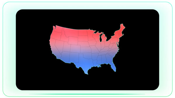 USA Map Green